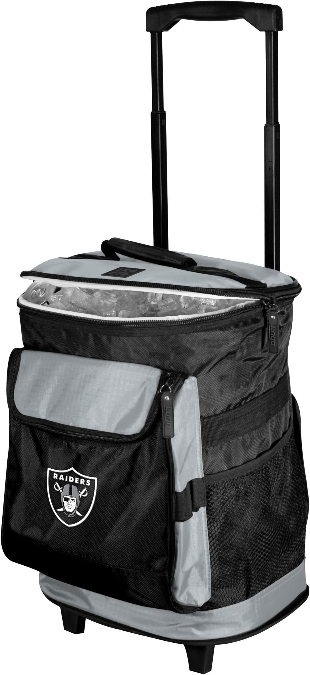 48-Can Rolling Cooler with Wheels and Backpack Straps, black, Holds 24 12oz. Cans Plus Ice