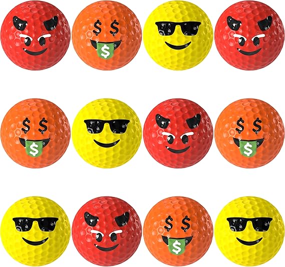 JAYA Practice Golf Balls, 12Pack Novelty Funny Golf Balls