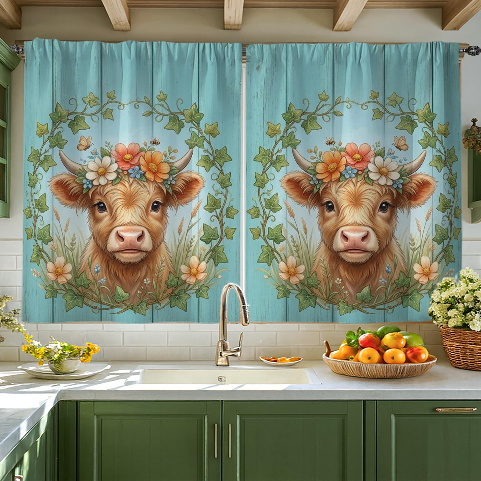 Rideaux de cuisine occultant bas évier pour masquer le désordre