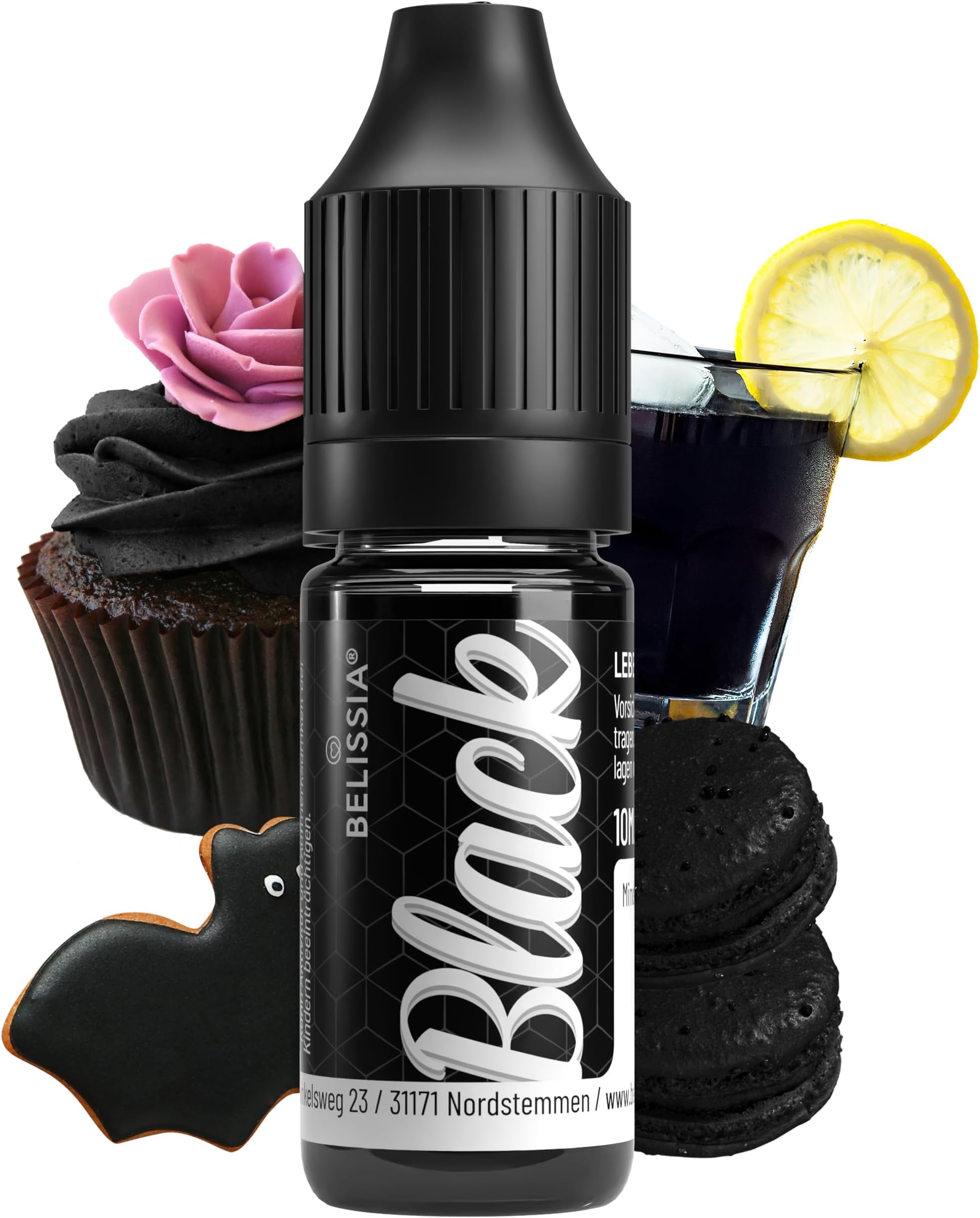 – Belissia food colouring black -10ml liquid & highly concentrated - food-safe food colouring for baking, cooking, fondant & DIY - vegan, strong colouring, neutral taste