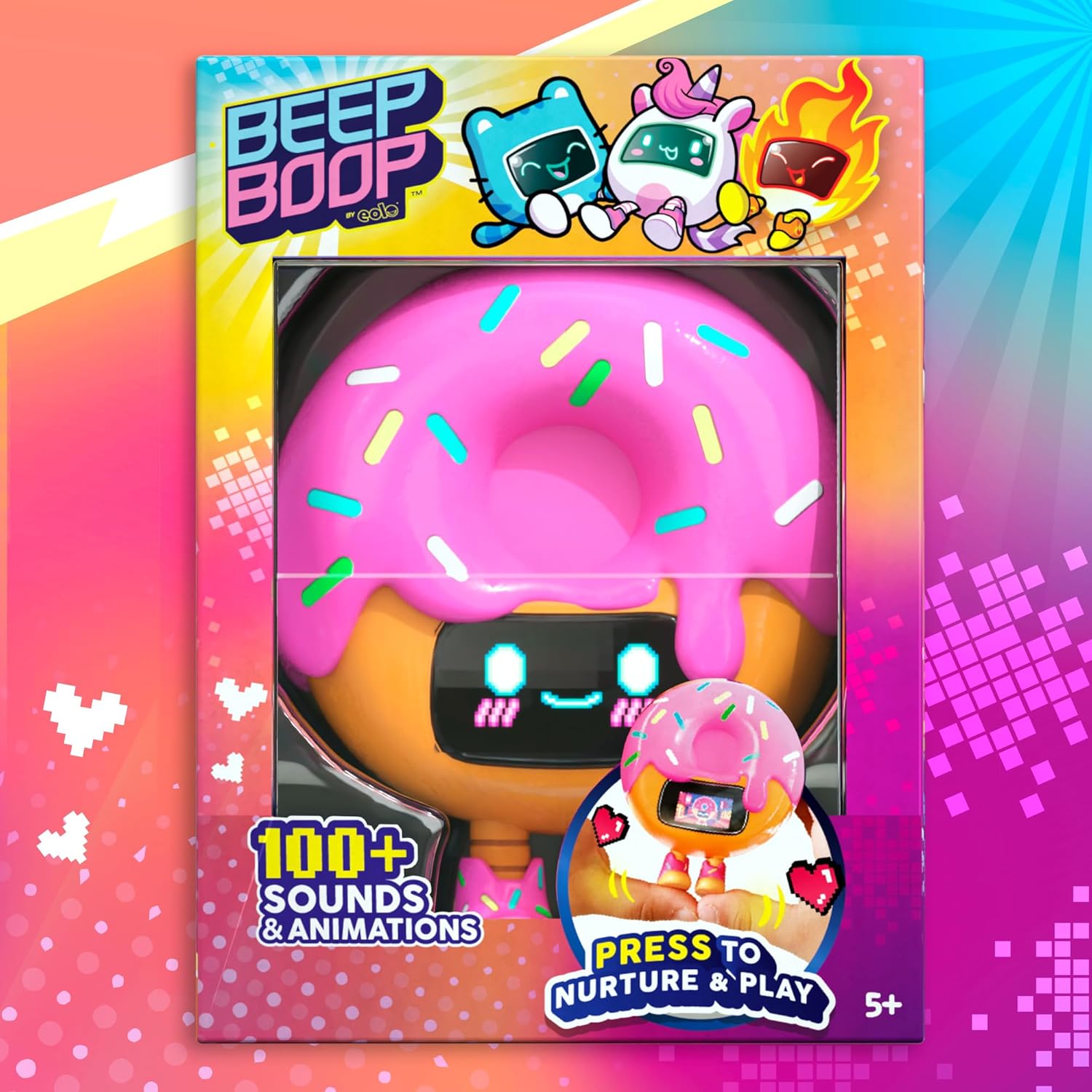 CIRCUITMESS Beep Boop Mochi | Interactive Digital Pet Toy for Kids | Fun Tech Mini Games, Sounds & Reactions | Collectible Ready-to-Play Electronic Pet (Ages 4–9)