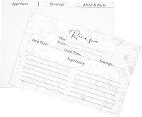 Vista 4 de Caja de recetas con tarjetas y separadores Juego de tarjetas de recetas y caja con 12 separadores de recetas 50 tarjetas de recetas de granja de 4