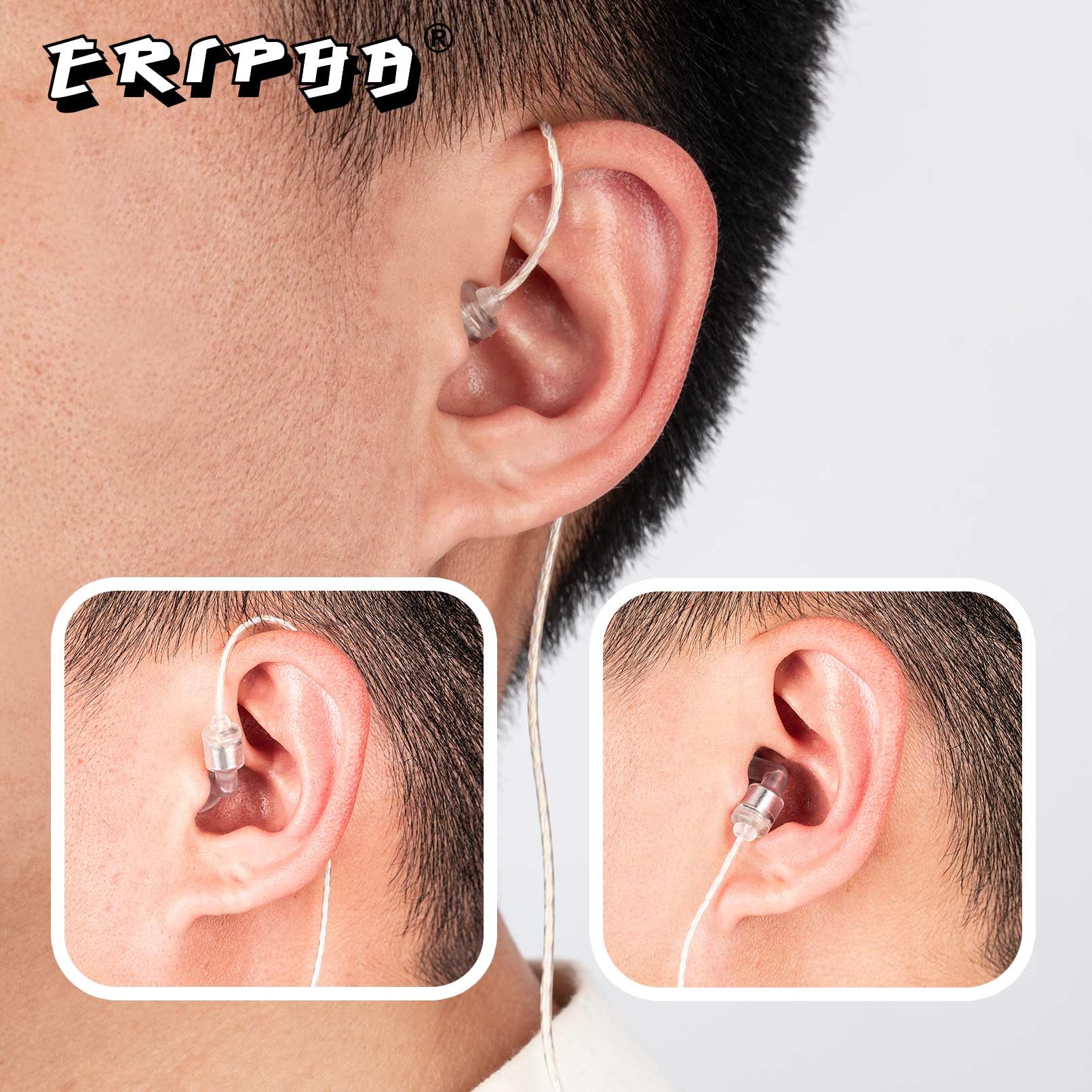 Tubeless Covert Security FBI Police 3,5 mm/1 Pin L-Type Hörmuschel Headset für Remote-Lautsprecher, Mikrofon, Motorola Kenwood Zwei-Wege-Radio (58,4 cm)
