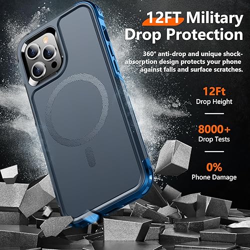 Miniatura 23 de Red2Fire Funda magnética fuerte para iPhone 12 Pro Max [compatible con MagSafe] con 2 unidades [protector de pantalla de vidrio templado] Funda