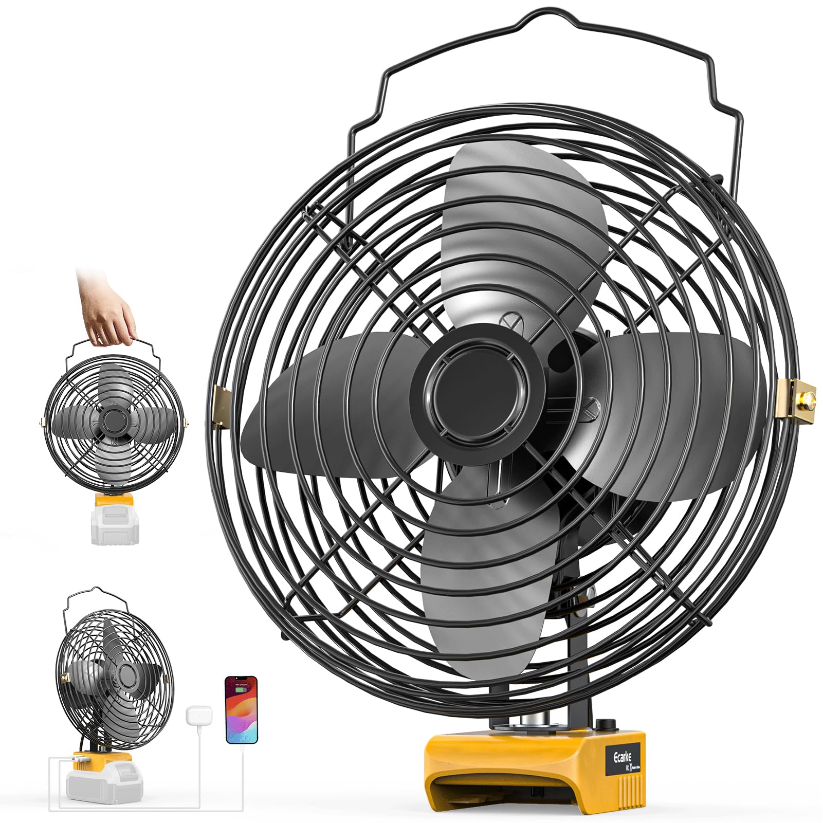 Amazon.com: Ecarke 8 Inch Cordless Jobsite Fan Compatible with