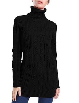 トップス deres 13th back line turtle neck sweater PrettyGuide Women's Long Sweater Turtleneck Pullover Tunic