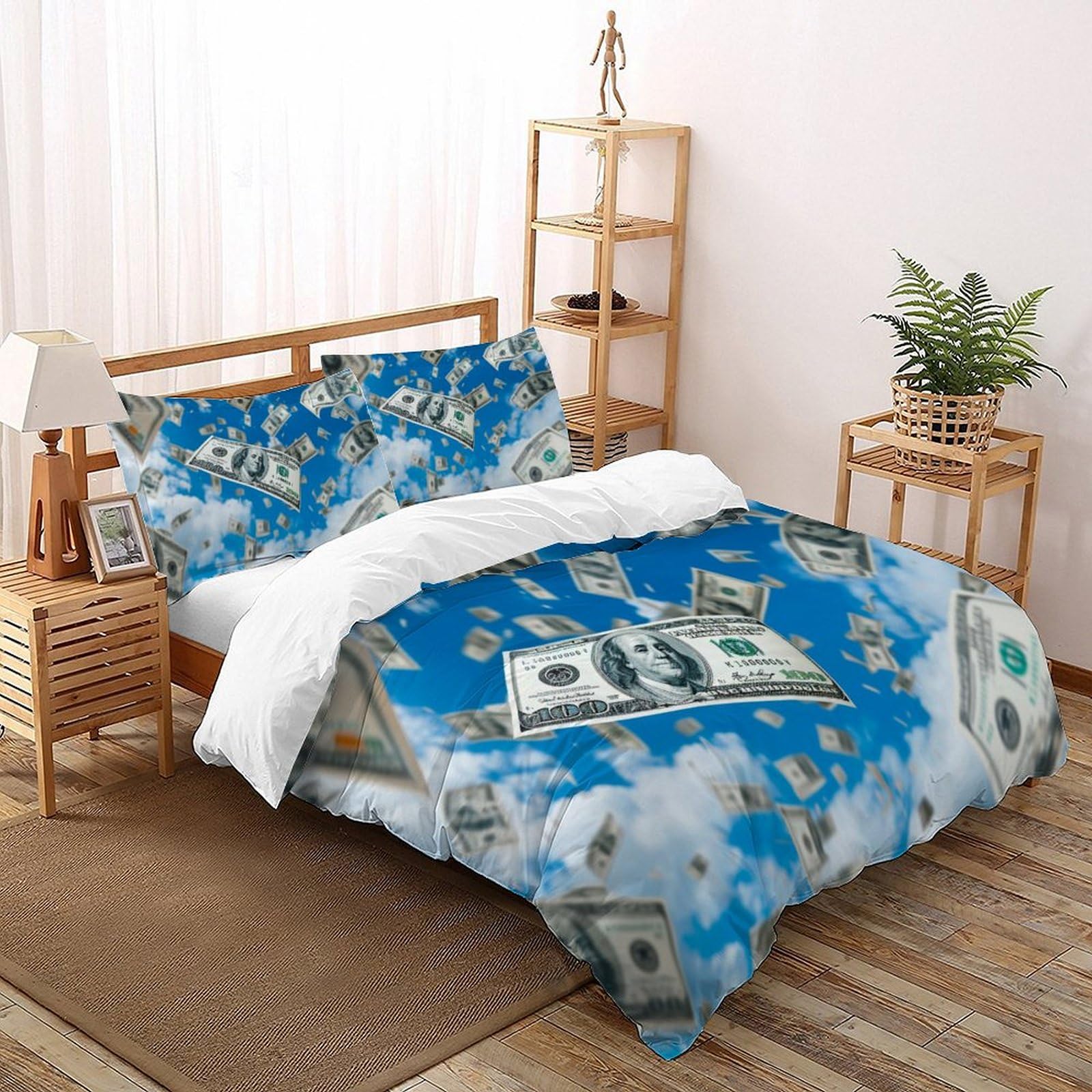 Housses de couettes microfibre contre la chaleur pour lit double