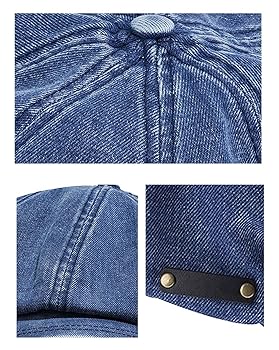 Women's Washed Denim Newsboy Cap Fashion Vintage 8 Panels