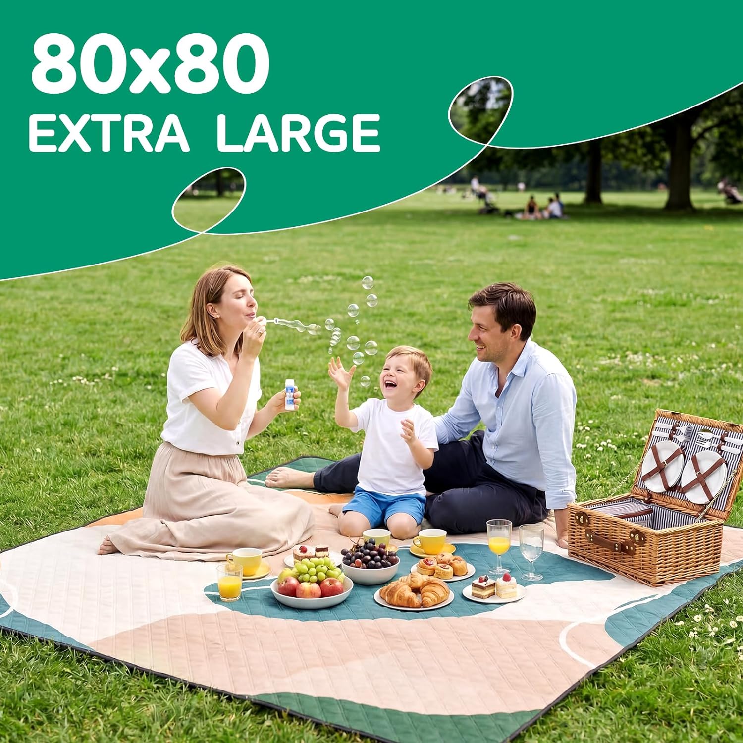 Waterproof Picnic Blanket Outdoor Camping Beach Mat Extra Large Foldable Car Essential Roadtrip Gadget Rv Accessories Glamping Tent Gear Must Haves Hiking Stuff Backpacking Necessities Gift