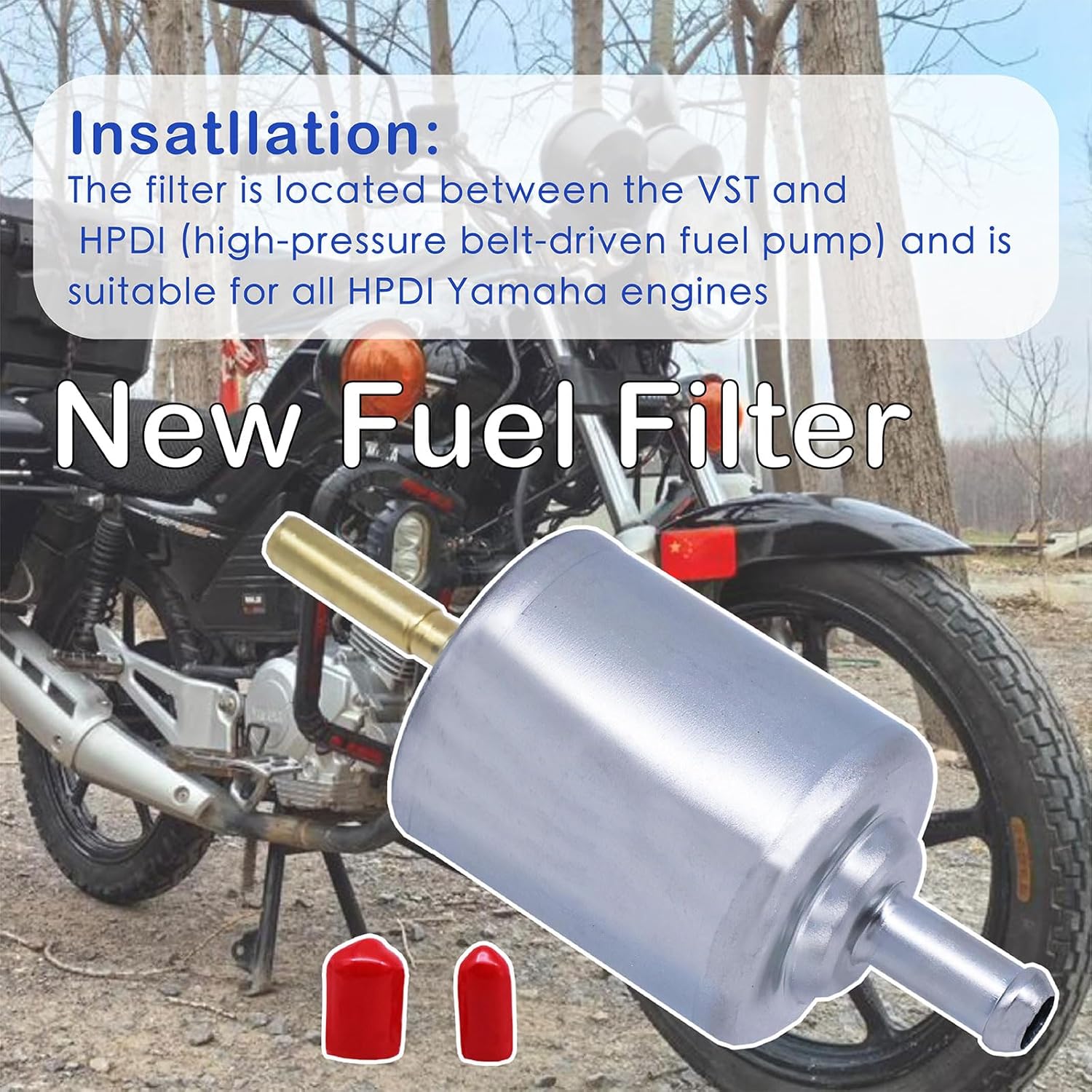 New Fuel Filter 60V-24251-00-00 Compatible with 2000-2014 Yamaha 150-300 HP HPDI Replace 60V-24251-01-00,68F-24251-00-00