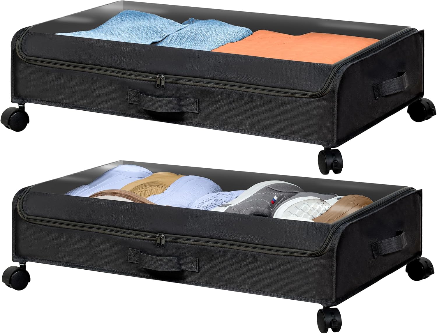 STO STO Under Bed Storage with Wheels, 2 Pack Under Bed