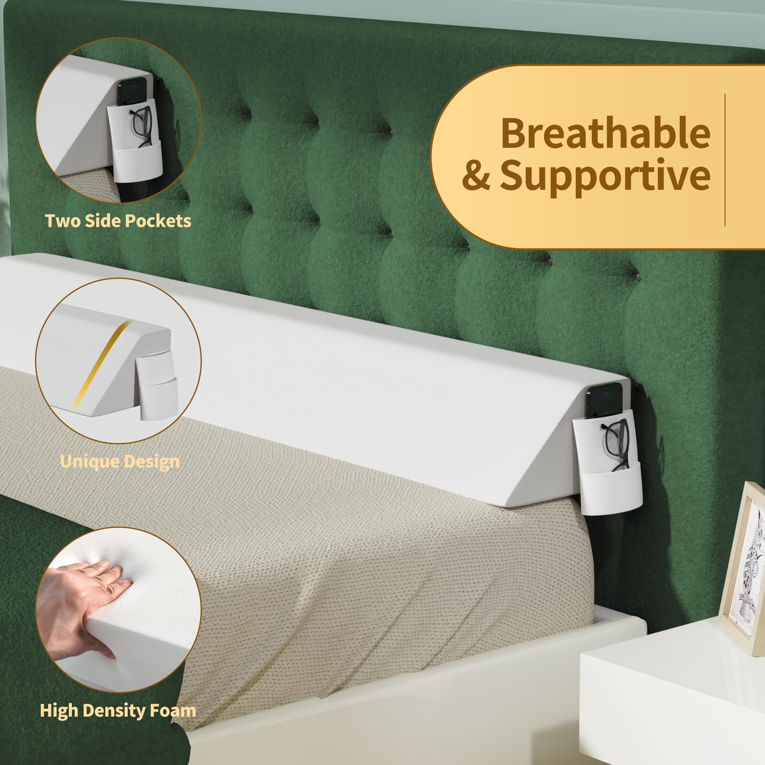 NooConcept - Coussin de Lecture en Mousse à Mémoire de Forme avec Appui