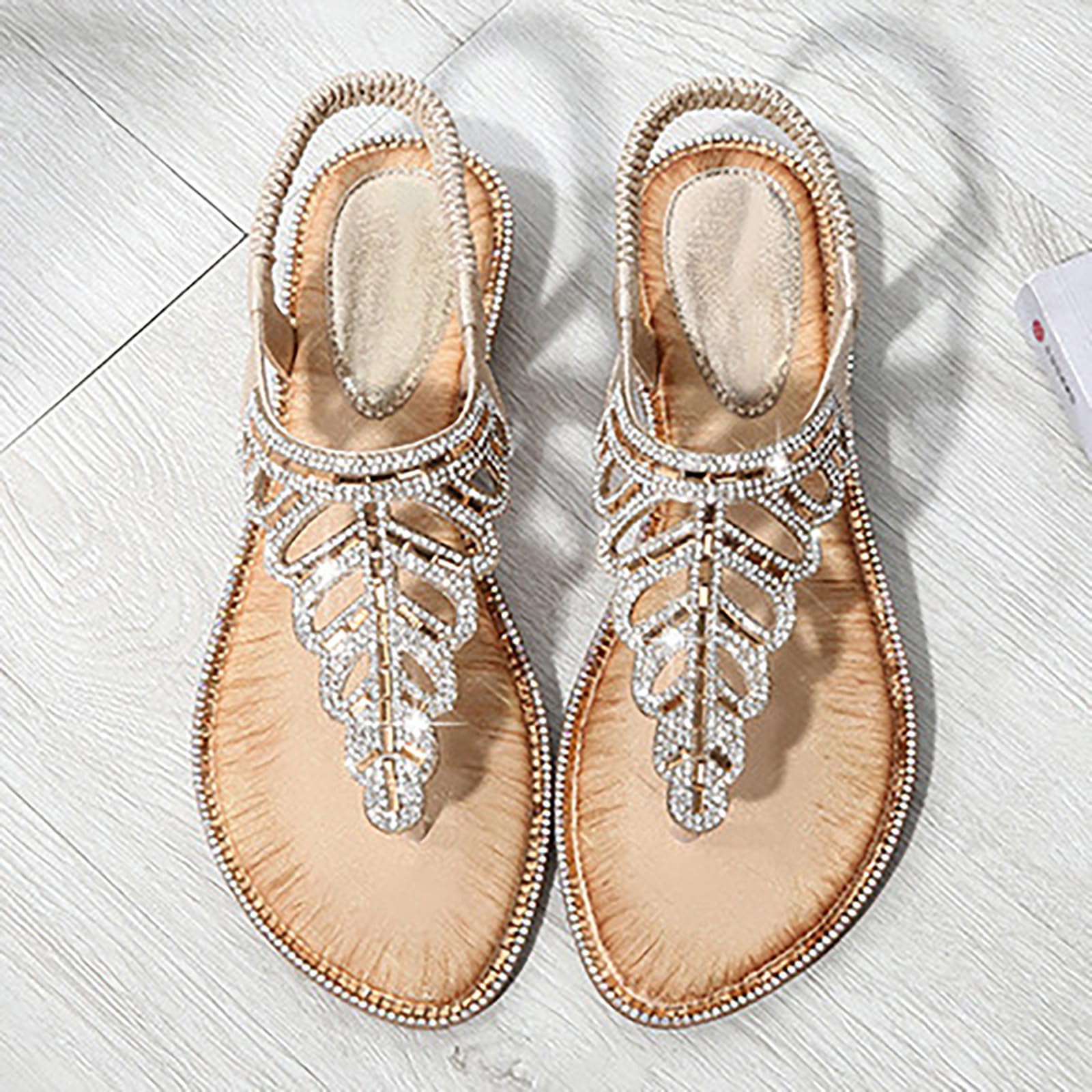 Generico Sandales CompenséEs Femme Confortables LéGèRes AntidéRapantes Semelle Souple Respirantes Chaussures Femme éTé Mode Mules OrthopéDiques Pieds Larges Ville Plage