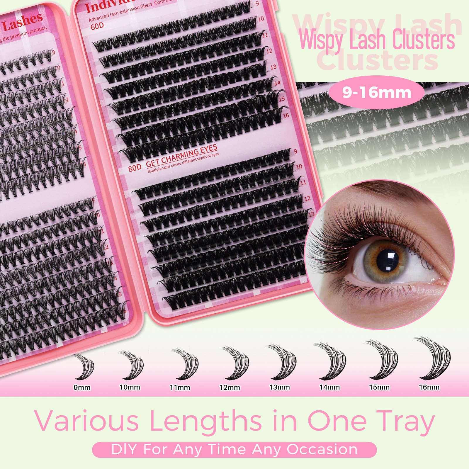 Beginner Lash Clusters Kit - Natural Eyelashes -2