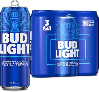 Budweiser Bud Light 3Pk Cans, 25 Fz