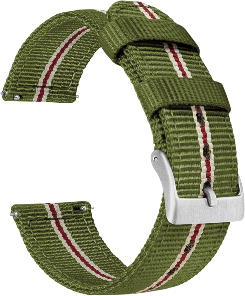 CORREAS DE RELOJ BARTON - Correas de nailon balístico de dos piezas estilo NATO® - Color y ancho a elegir (18 mm, 20 mm, 22 mm)