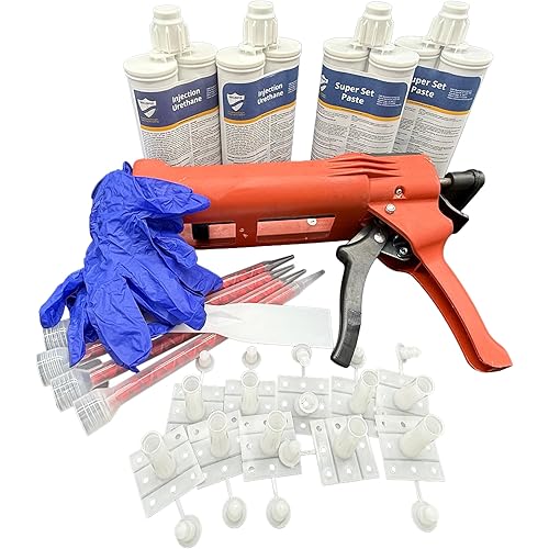 Concrete Crack Pro Repair Kit, Foundation Crack Repair for Basement Walls, Stops Water Leaks, Ideal for Basement Foundation Repair & DIY Projects