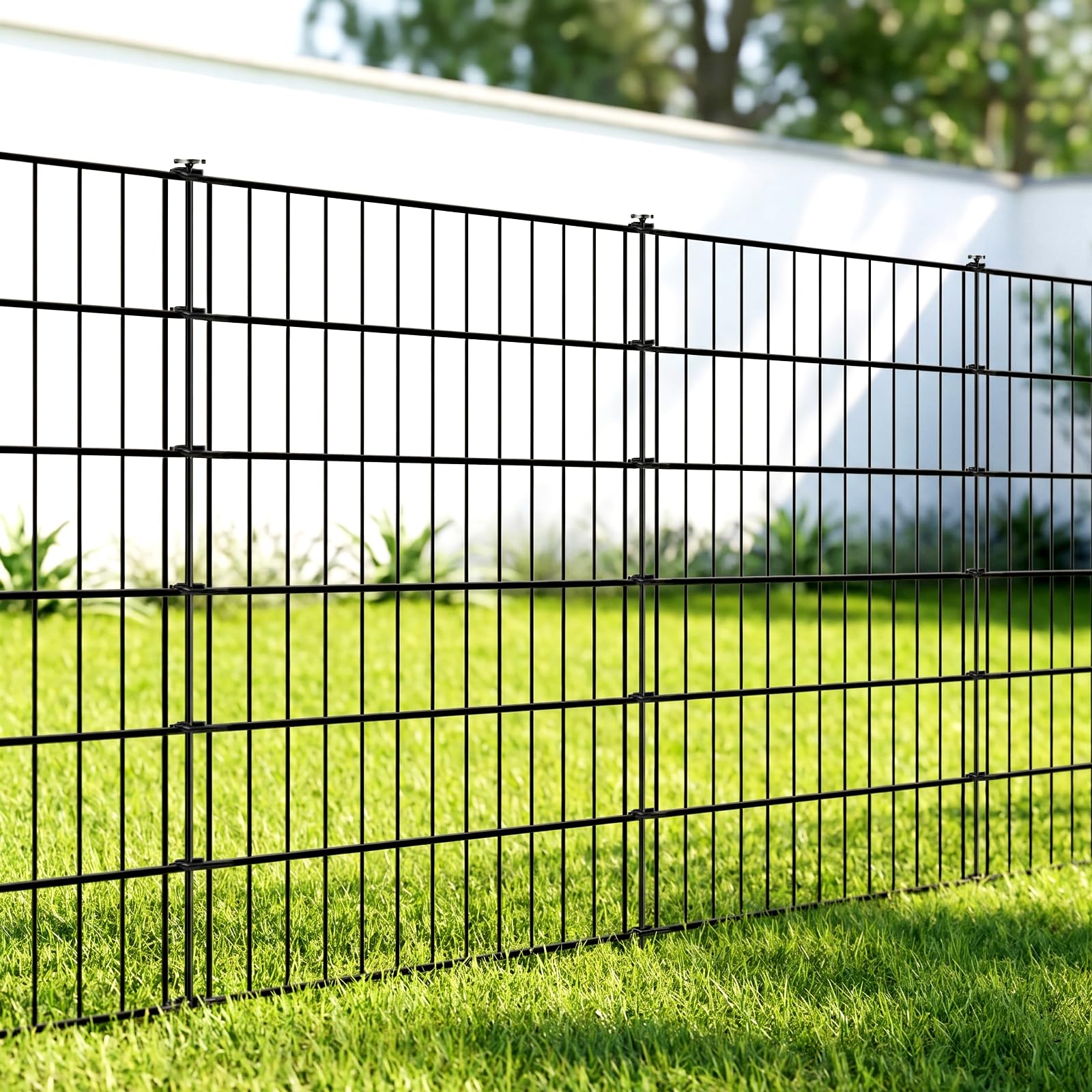 ARIFARO Decorative Garden Fence 5 Panels Total Length 3.5m (81cm High x 71cm Wide) No Dig Animal Barrier Fencing, Pet Fence Rustproof Metal Wire Panel Border for Rabbits, Yard, Patio