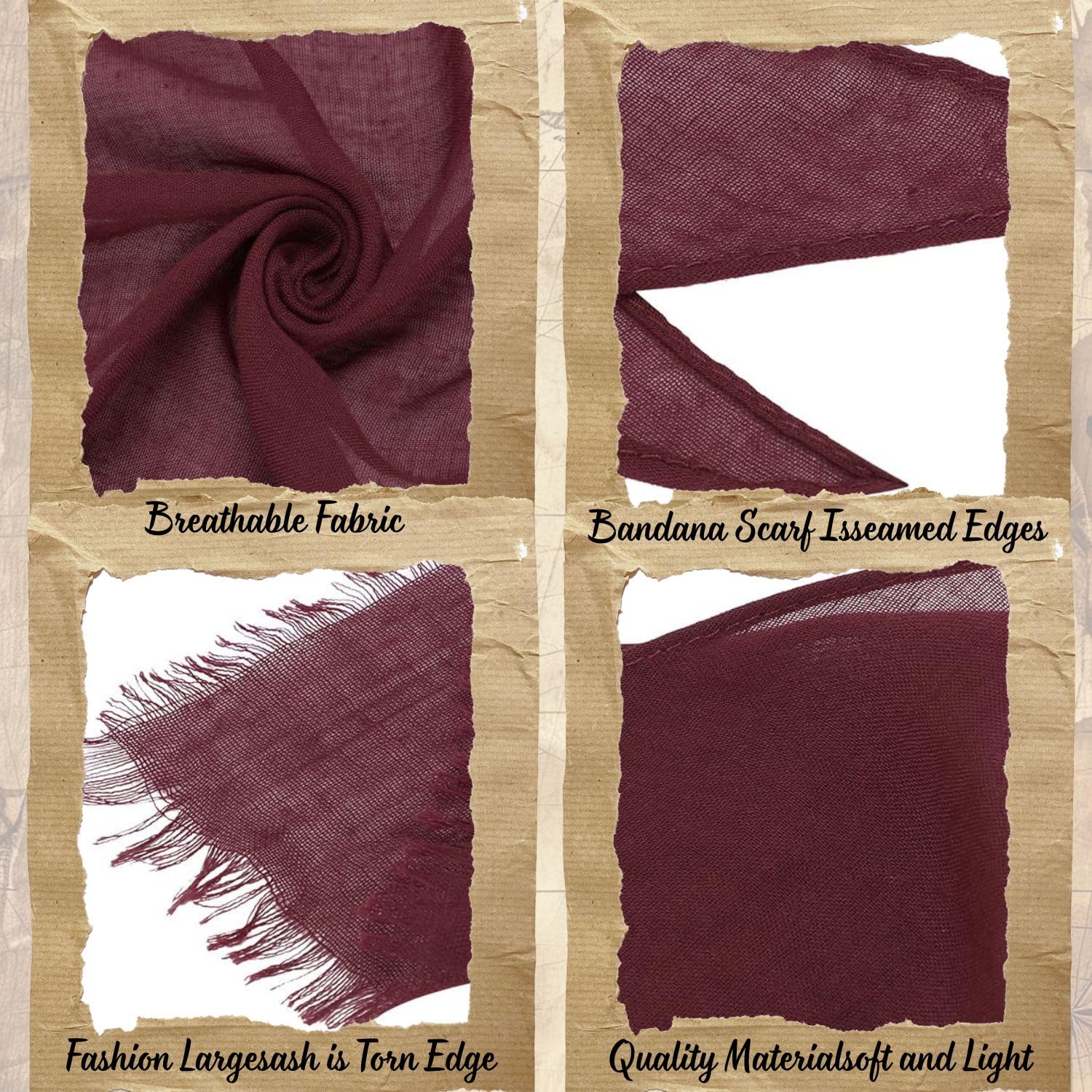 AUCANNIO 4PCS Pirate Costume Accessories for Adults Hat Headscarf Sash Belt Eye Masks Patch Premium Pirate Accessories for Halloween Costume Fancy Dress Colonial Medieval Role Play Theme Party - Image 3