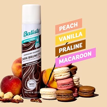 Batiste Dry Shampoo in Divine Dark with a Hint of Colour 350ml, Designed for Brunettes, No Rinse Spray to Refresh Hair in Between Washes, No White Residue for Dark Hair - 2 Pack