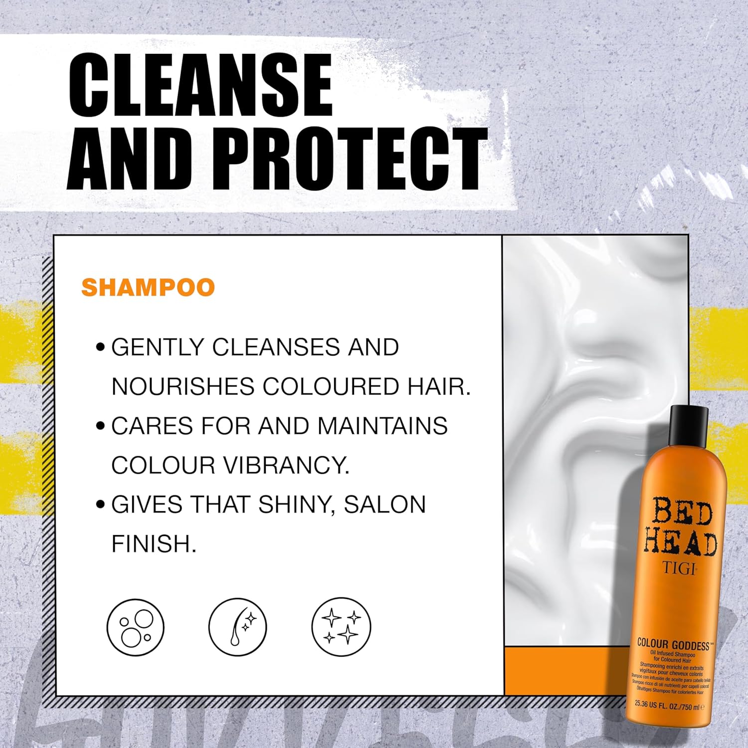 TIGI Bed Head Urban Antidotes Colour Goddess Shampoo and Conditioner Set for Dyed Hair, Color Protectant Hair Care Duo, 25.35 fl oz. - Image 5