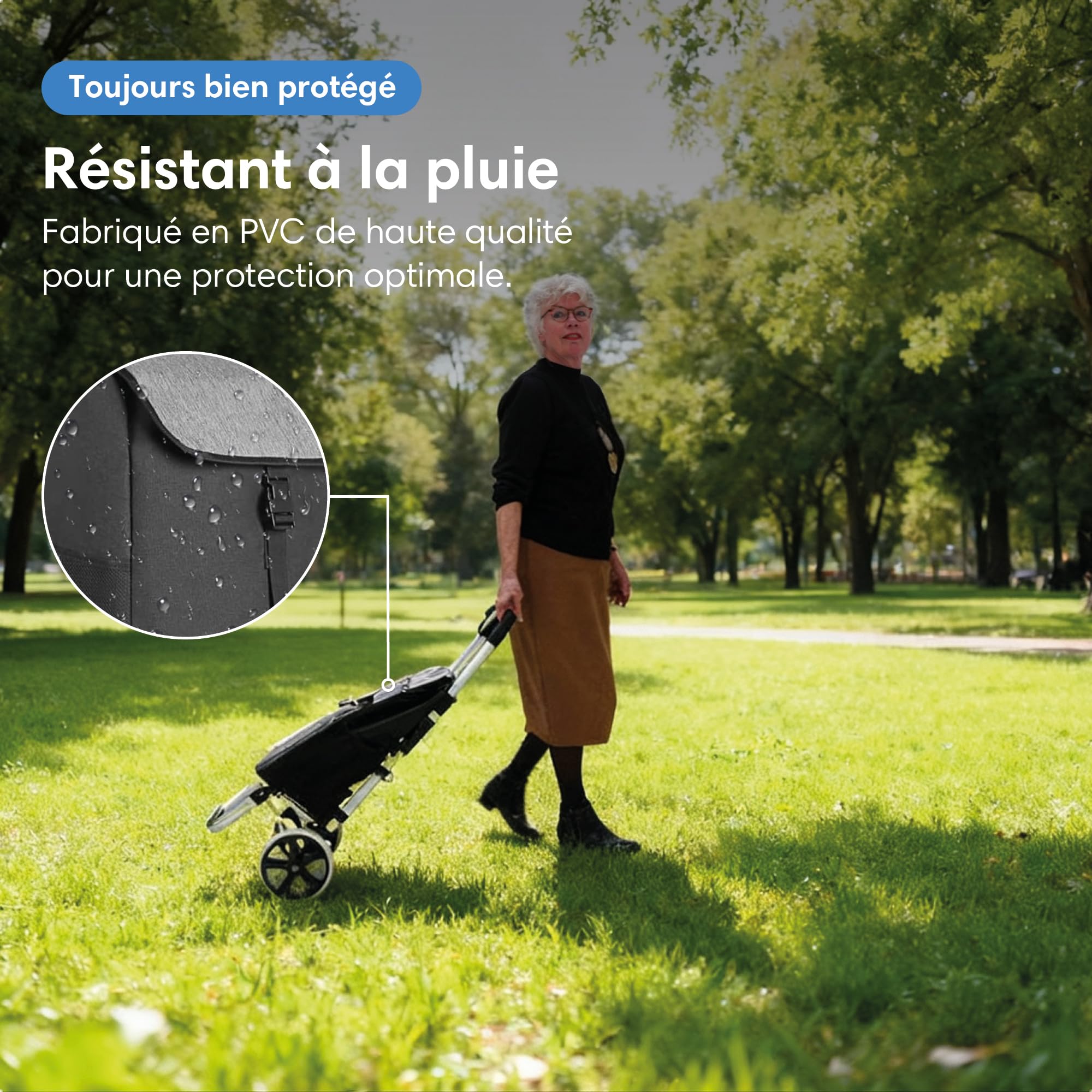 Chariot de Courses Safe Age® avec Compartiment réfrigérant et Fonction Diable - Chariot de Courses - Chariot - Pliable