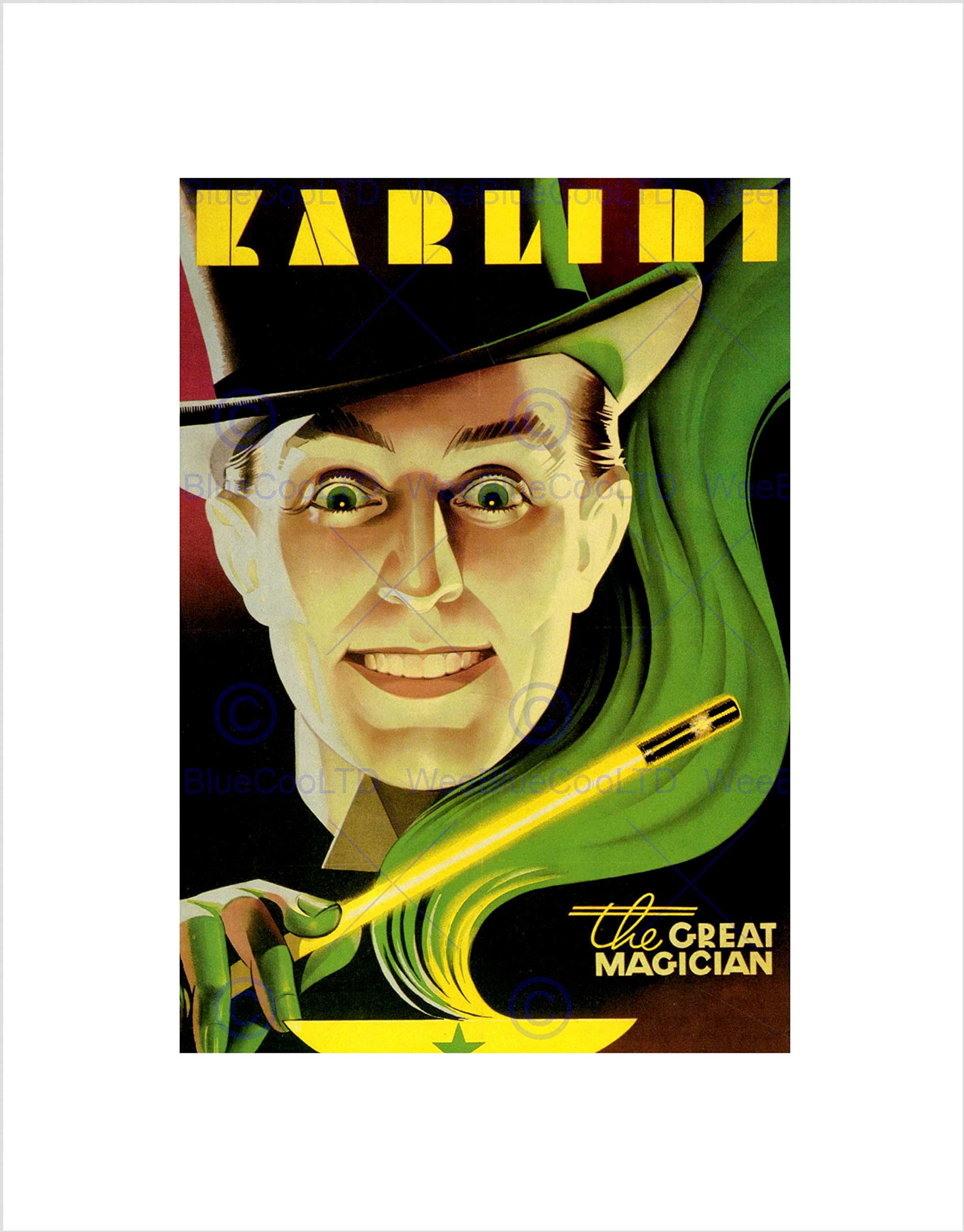 Wee Blue Coo THEATRE STAGE MAGICIAN KARLINI LUDWIG TRINKA NETHERLANDS WAND PRINT B12X10154