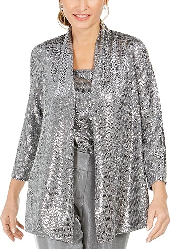 plus size silver sweater