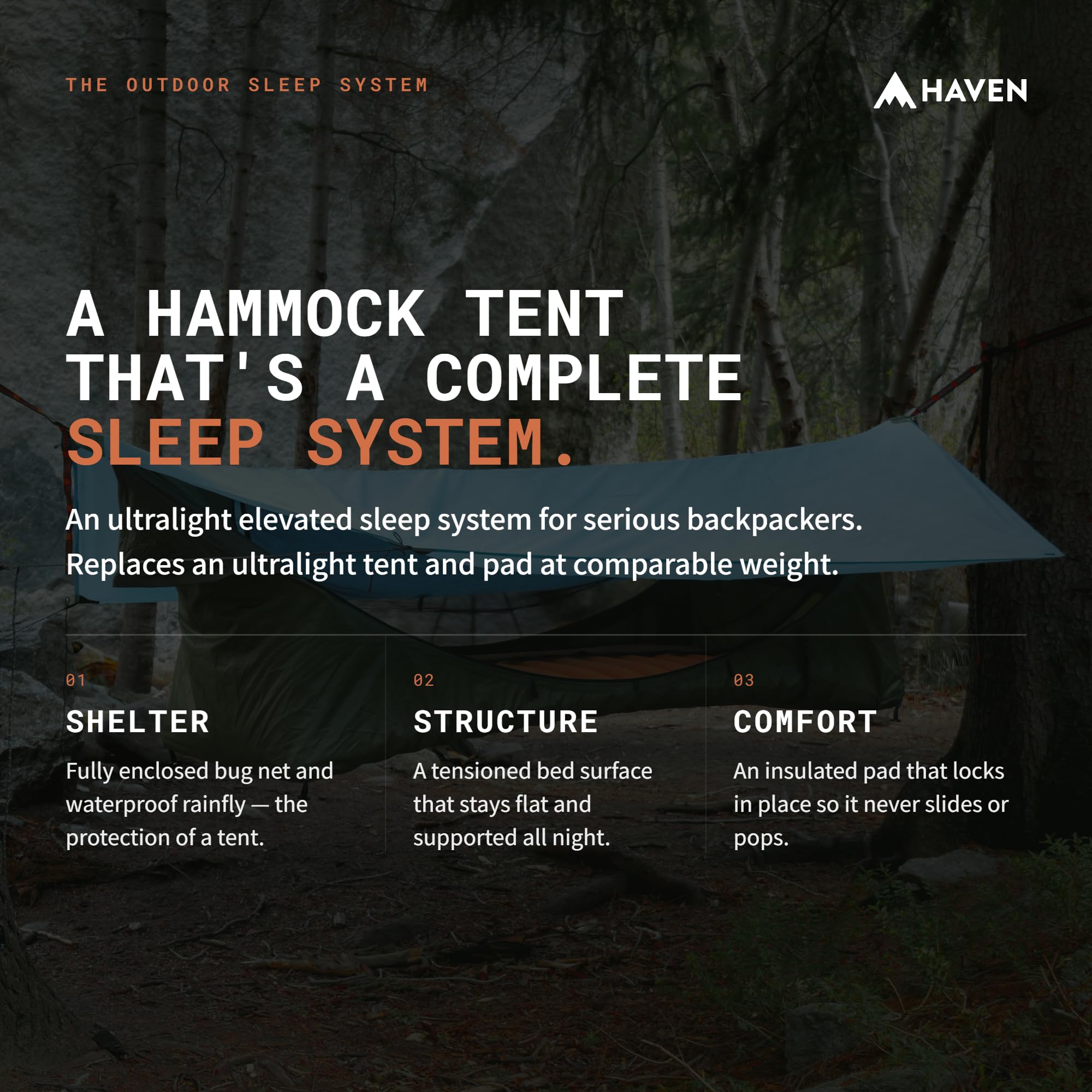 Amazon.com: Haven Tents Lay Flat Hammock Tent - Waterproof Camping