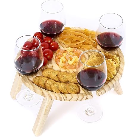 Portable Wine Picnic Table, The Perfect Addition for Wine Lovers
