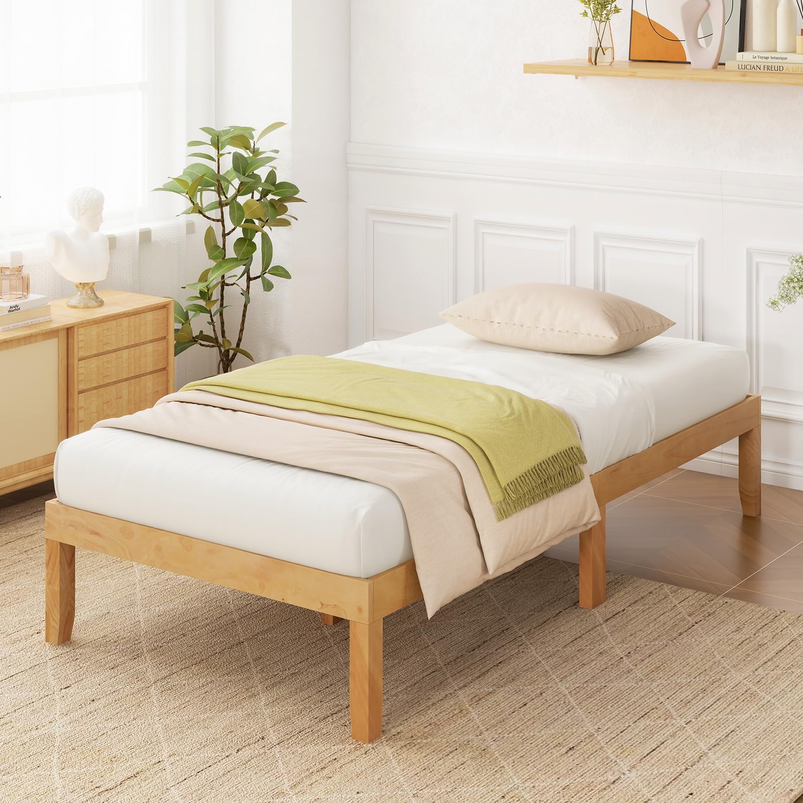 Amazon.com: Giantex 14 Inch Twin Wood Platform Bed Frame