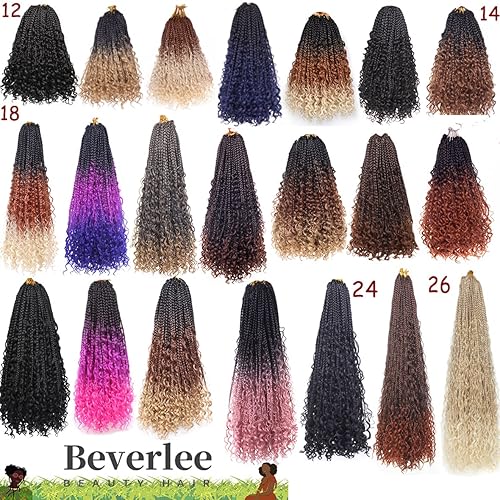 Miniatura 6 de Beverlee - 8 paquetes de trenzas bohemias de 10 pulgadas, caja de trenzas, trenzas de ganchillo bohemias hippie, trenzas de pelo trenzado con