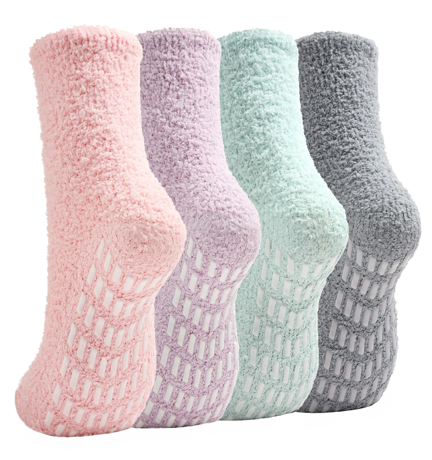 Slipper Socks for Women Men Grip Hospital Socks with Grips Fuzzy Non Slip Warm Womens Gifts