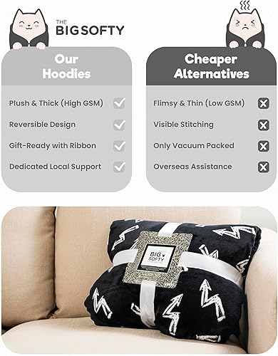 Miniatura 8 de Manta deportiva con capucha para hombres y niños, manta de gran tamaño para niños, adolescentes, adultos, fútbol y baloncesto con capucha para niños