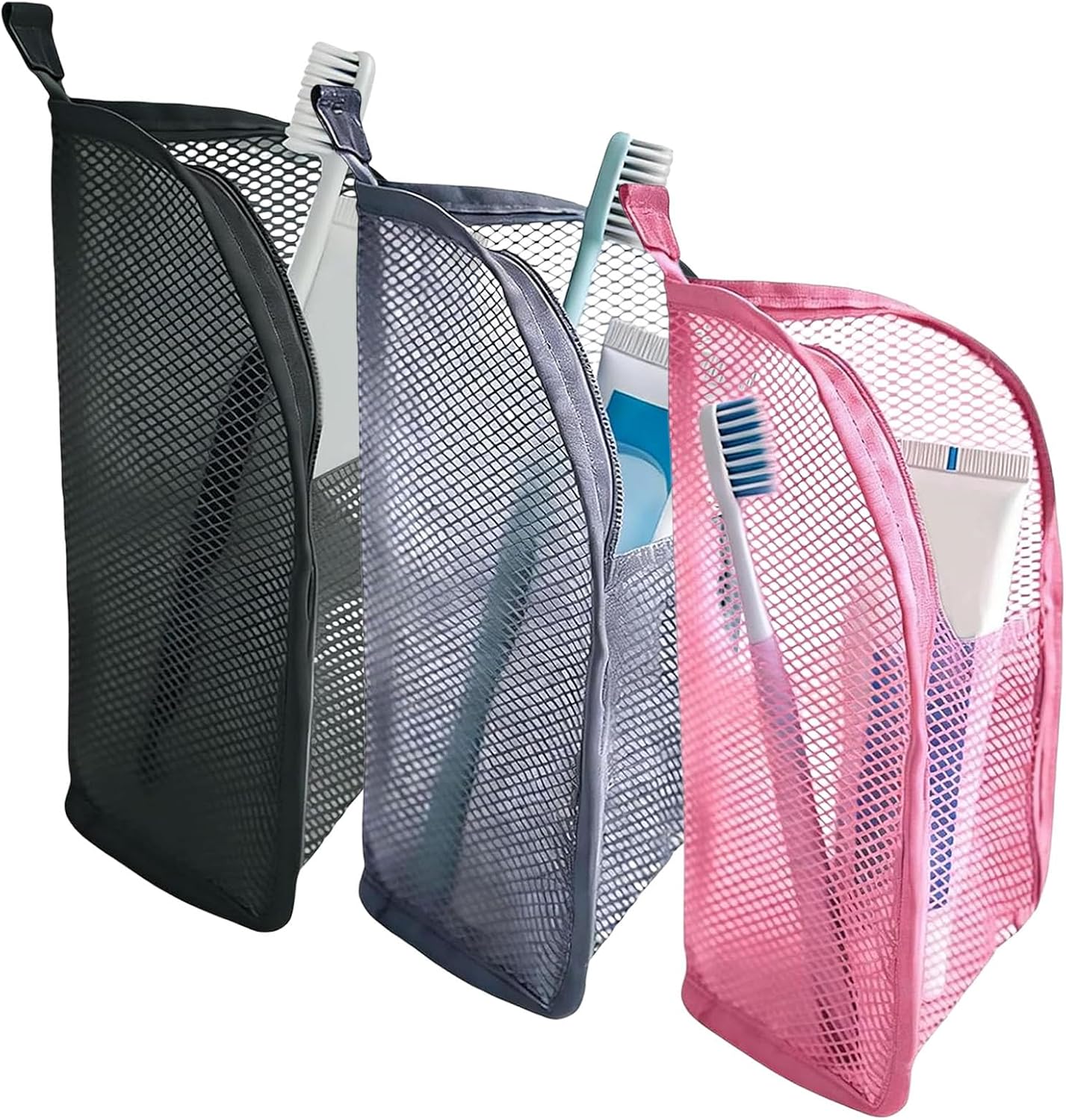 Standing Toiletry Bag, Portable Lightweight Foldable Travel Toiletry Bag, EVA Cosmetic Organizer for Bathroom, Suitcase, and Gym Use (3pcs)
