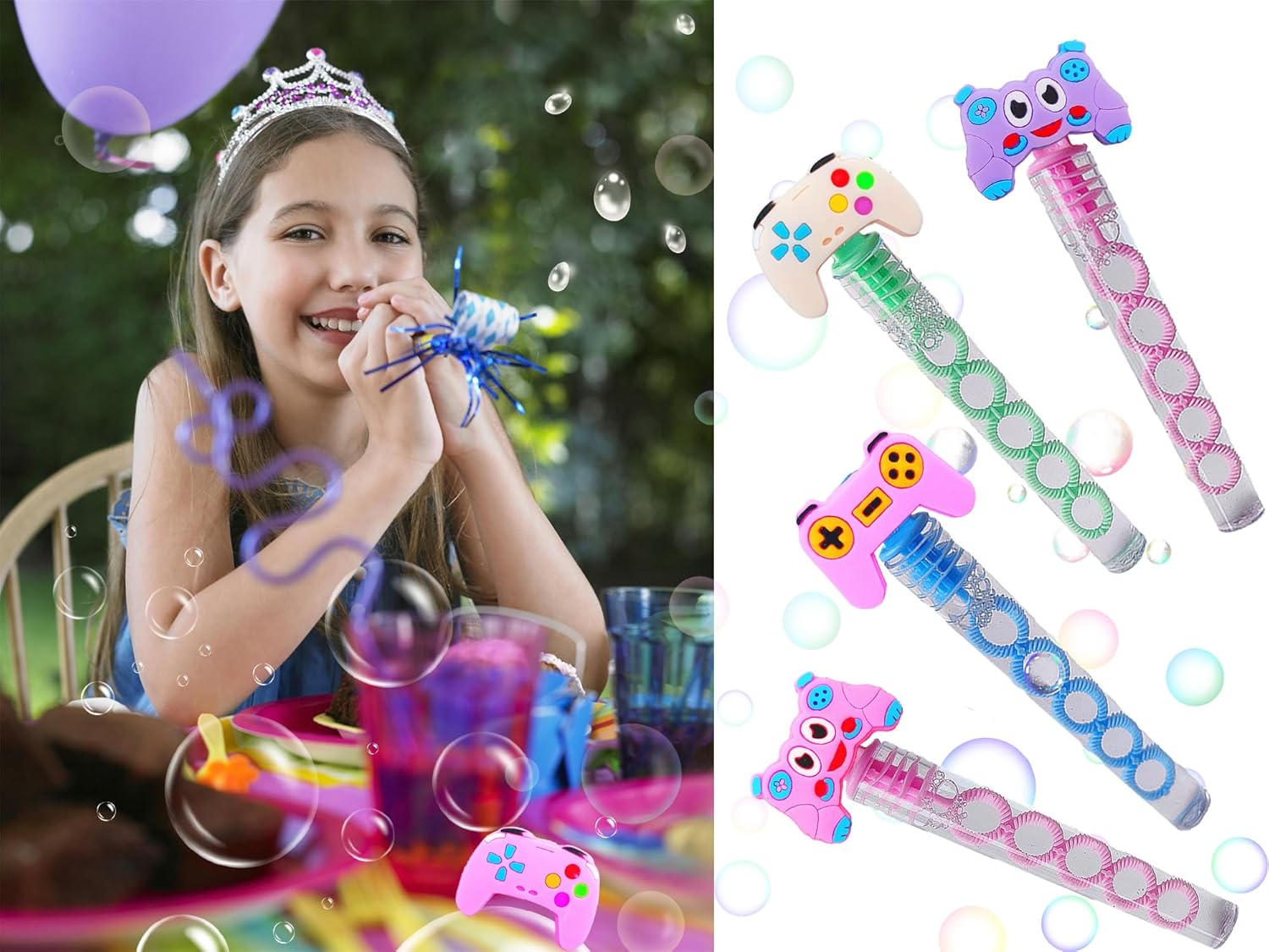 24 Packs Bulk Mini Game Controller Bubble Wands Summer Graduation Party Favors,Summer Party Supply image 4 of 6 B0F2ZW22K5