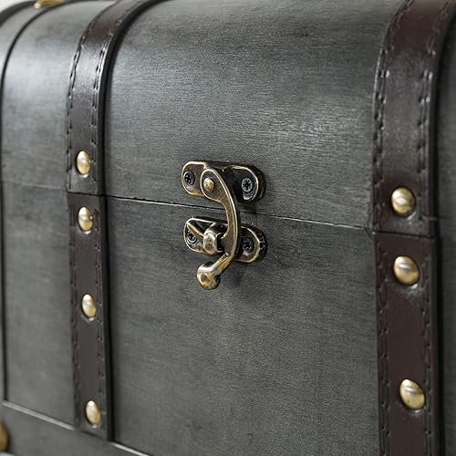 Miniatura 7 de Soul & Lane Katherine - Cofre del tesoro pequeño con asa y tapa con bisagras, baúl decorativo de pirata para accesorios y decoración del hogar, caja