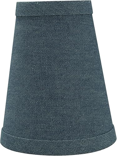 Miniatura 2 de Aspen Creative 32660-2 Juego de pantallas de lámpara de araña con clip con forma de imperio pequeño (paquete de 2), diseño de transición en azul