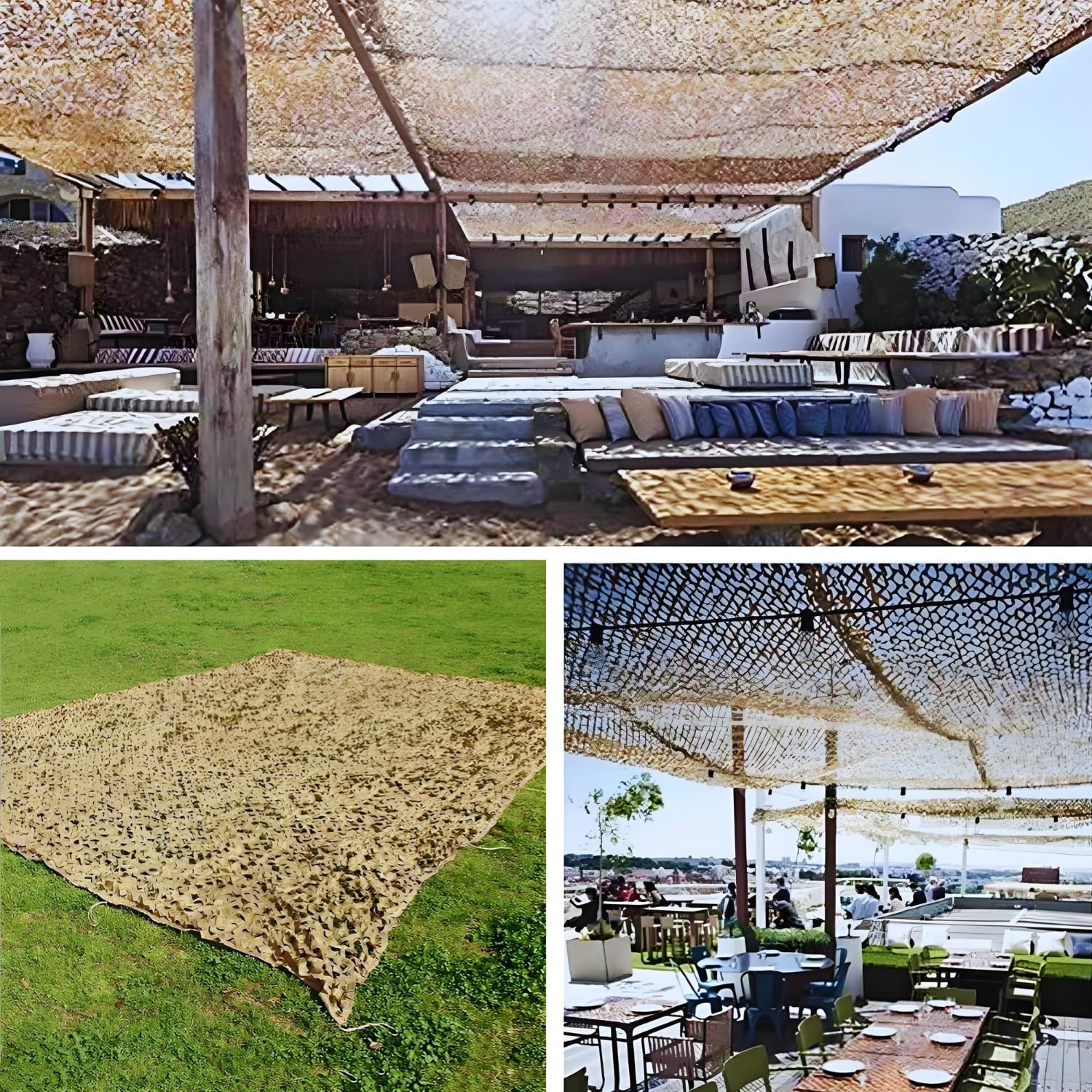 Genérico Red de Camuflaje Militar Reforzada 1.5m 2.5m 3.5m 4m 5m 6m 7m 8m 9m 10m Protección Solar Y Vela de Sombreado Anti-UV Terraza Pérgola Jardín Caza Airsoft Cortina Deco Resistente(3.5x5 M)