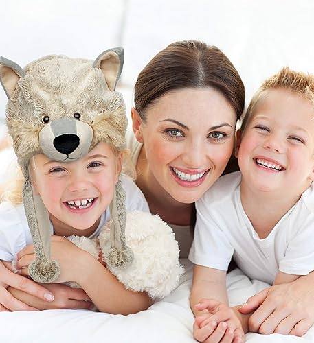 Miniatura 9 de Puzzled Brown Moose Plush Hat - Super Soft Warm Hat With Ear Flaps Cozy Fleece Winter Hat For Kids  Teens - One Size