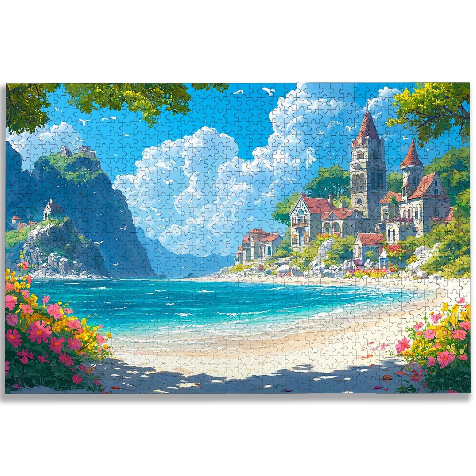 5000 puzzli dla dorosłych, włoskie puzzle dla dorosłych, drewniane puzzle z pudełkiem prezentowym, układanki krajobrazowe do rodzinnych gier edukacyjnych, unikalne prezenty dla kobiet/mężczyzn