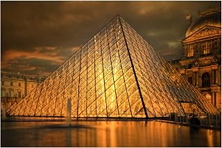 Trademark Fine Art Canvas Wall Art - Isabelle Dupont 'Paris Le Louvre' Wall Art for Living Room, Bedroom, or Office Décor