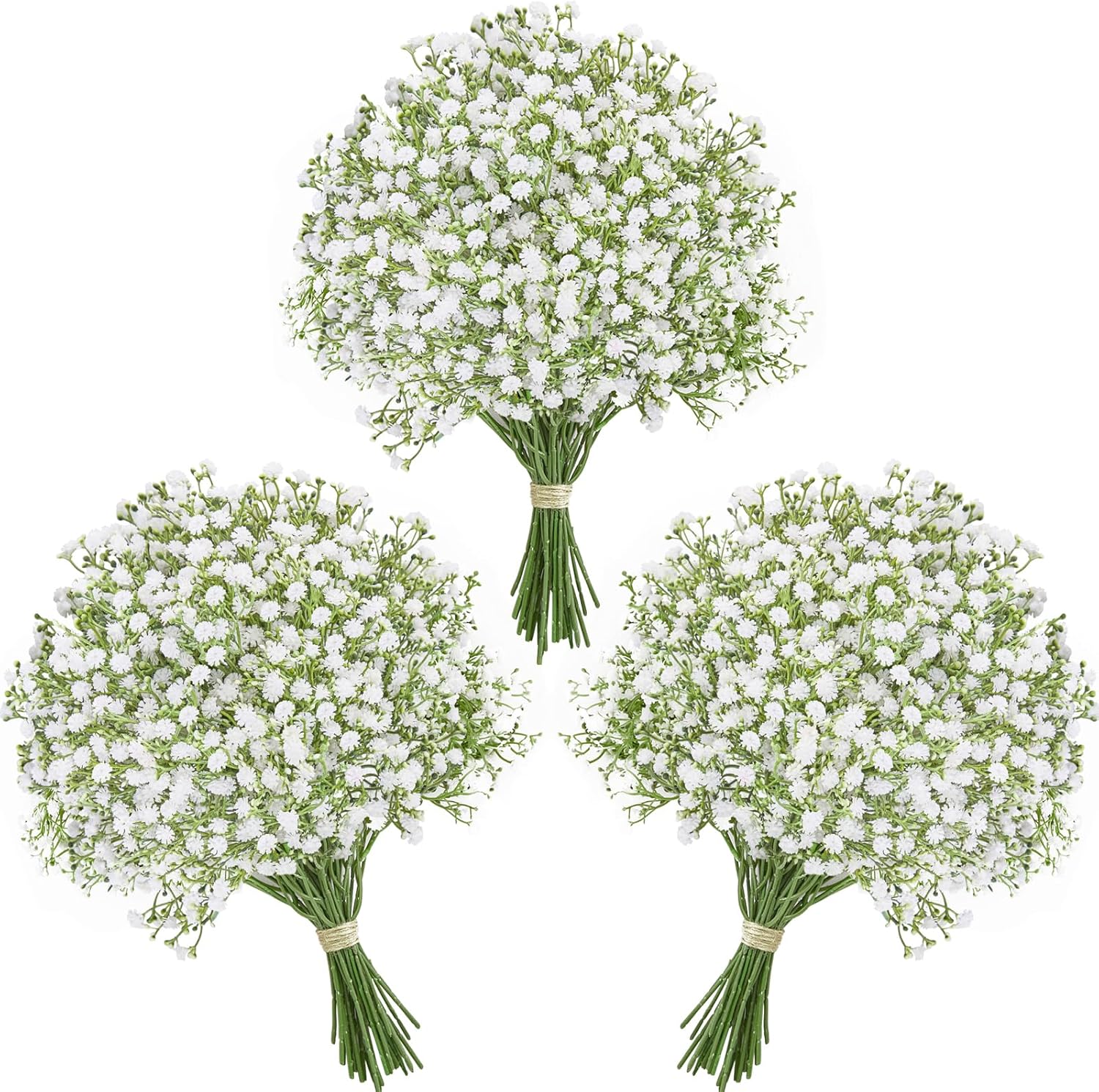 Alecono Babys Breath Artificial Flowers 𝟯𝟯𝗣𝗰𝘀, White Artificial Babys Breath Bulk for DIY Floral Bouquets for Wedding, Fake Babys Breath Real Touch Flowers for Home Decorations