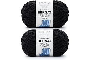 Bernat Blanket Extra Chunky Chenille Yarn - 2 Pack: Cozy, Soft, Machine...