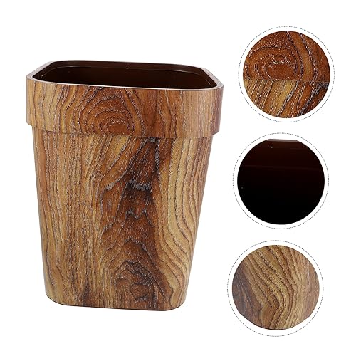 Miniatura 4 de ChildWeet Bote de basura de bambú, marrón claro, parte superior abierta