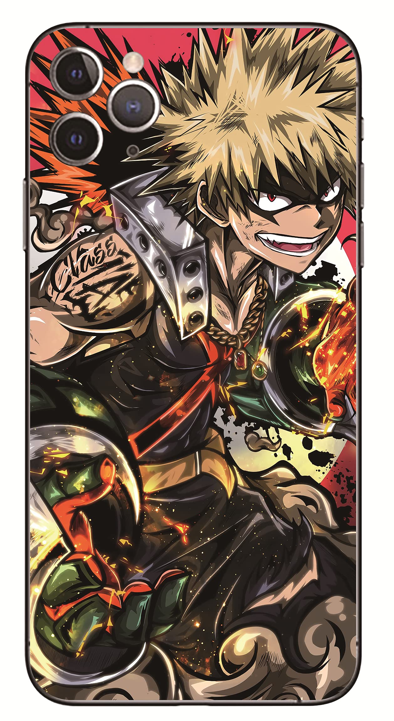 RNGEDG Case for Apple iPhone,My Hero Academia Bakugou Katsuki Anime Manga Comic Theme Case with TPU Frame Protective Case (3, iPhone 11 Pro Max)