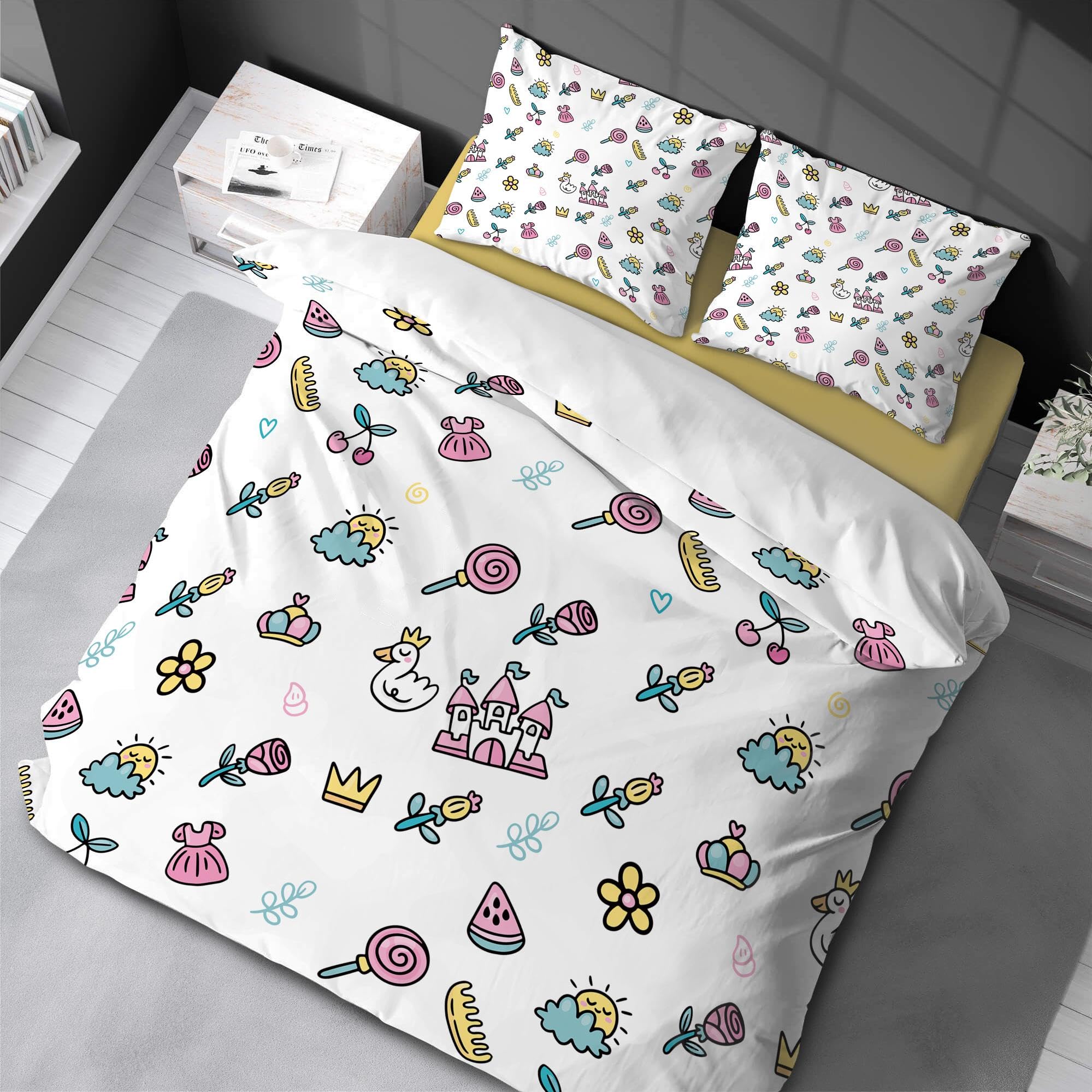 Parure de lit aquarelle fleurie pour transformer votre chambre en cocon cosy pastel