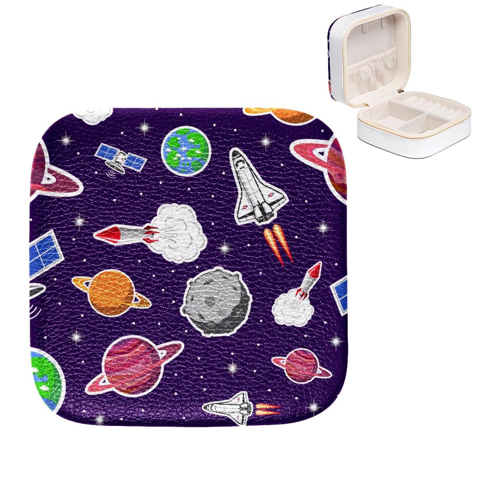 Boîte à bijoux fusée spatiale pour boucles d'oreille