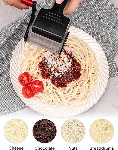 Miniatura 5 de GDL Rallador de queso con asa, rallador de queso parmesano compacto para cocina, apto para lavavajillas, rallador de parmesano con hoja de acero