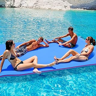 Floating Water Pad Mat, 3 Layers XPE Foam Pad for Beach, Ocean, Lake, Roll-Up Floating Island for Water Recreation And Relaxing